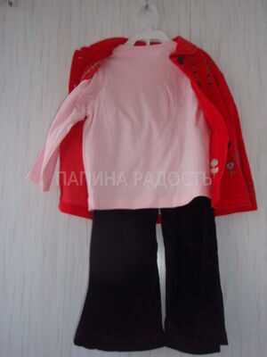 Костюм (пиджак,брюки из вельвета и трикотажный джемпер с длинными рукавами) на рост 86см