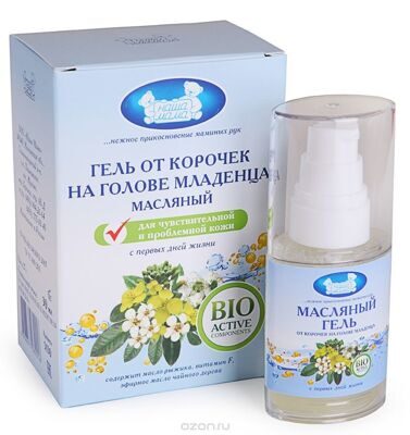 гель от корочек на голове младенца масляный Наша Мама